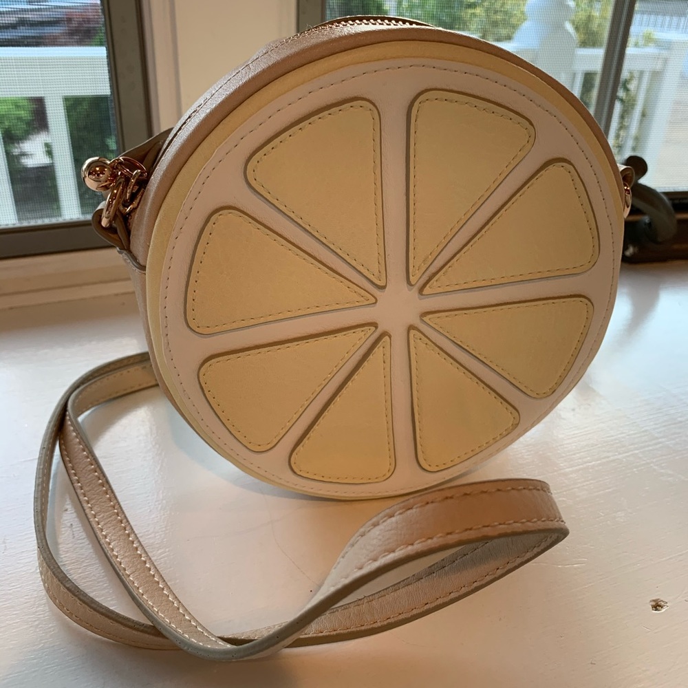 LC Lauren Conrad round lemon crossbody handbag